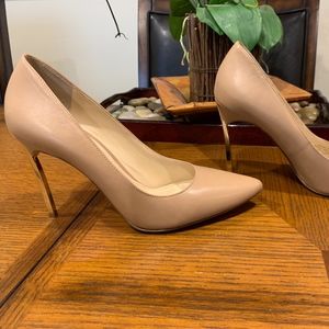 Enzo Angiolini Tan Leather with Gold Heel